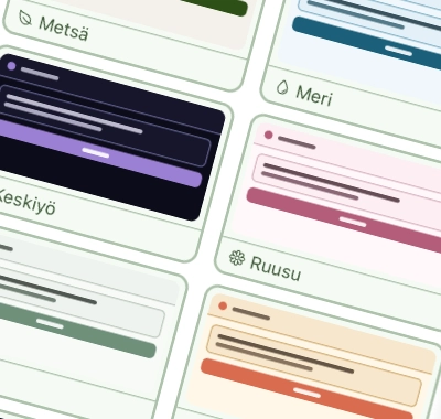 Kasvia app showing premium colour theme options.